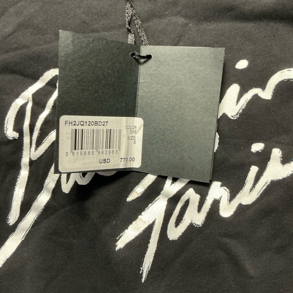 Balmain Black Crewneck Sweater with White Logo Size Small - Picture 4 of 12